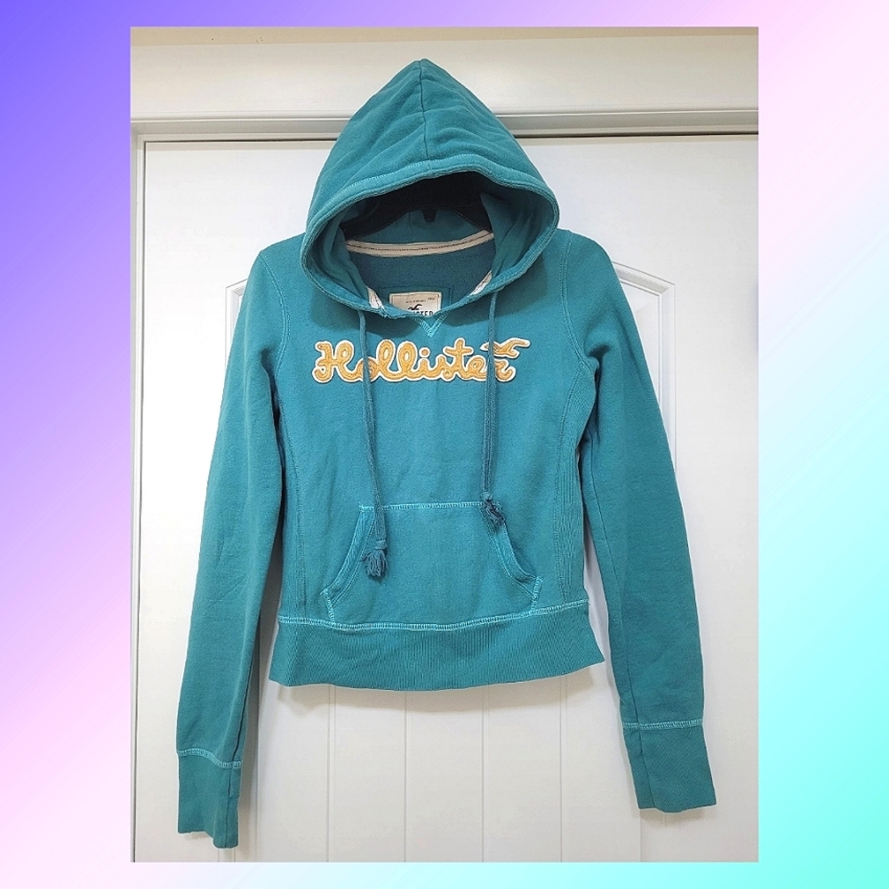 Teal Hollister Pullover Hoodie
